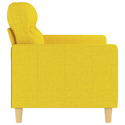 Avis vidaXL Canapé à 2 places Jaune clair 120 cm Tissu