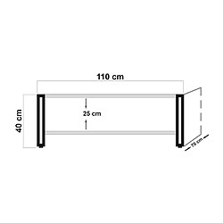 Avis Concept Usine Table basse industrielle rectangle HOLEN