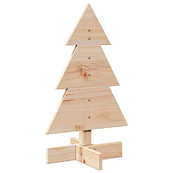 vidaXL Arbre de Noël en bois pour décoration 60 cm bois massif de pin