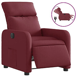 vidaXL Fauteuil inclinable électrique Rouge bordeaux Tissu