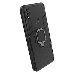 Wewoo Coque Housse de protection antichoc PC + TPU pour Vivo V9, avec support d'anneau magnétique (noir)