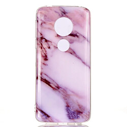 Wewoo Coque Marbre Motif TPU Pour Motorola Moto E5 Violet