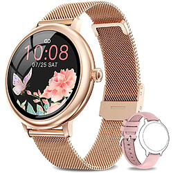 Smartwatch femmes, tracker de fitness IP67 étanche, montre de fitness avec tracker d'activité montre de pouls chronomètre moniteur de sommeil montre podomètre, smartwatch pour Android iOS( Rose)