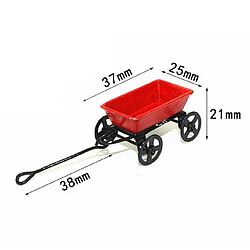 Wewoo 112 Mini Mignon Dollhouse Miniature En Métal Rouge Petit Tirer Le Chariot Meubles De Jardin Accessoire Jouet Pour La Décoration Intérieure Cadeau