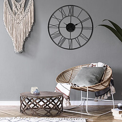 Horloge murale accessoire vintage fer pendule salon Helsinki Ø92 cm WOMO-DESIGN® pas cher