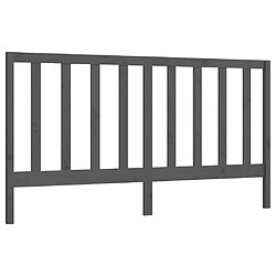 Maison Chic Tête de lit scandinave pour lit adulte,Meuble de chambre Gris 206x4x100 cm Bois massif de pin -MN37112