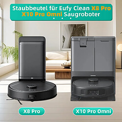 INF Ensemble de sacs à poussière de rechange pour aspirateur robot Eufy Clean X8 Pro/X10 Pro Omni