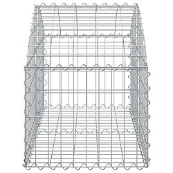 Avis vidaXL Panier de gabions arqué 100x50x40/60 cm Fer galvanisé