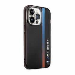 Acheter Coque de téléphone BMW pour iPhone 14 Pro en noir IML bande fondue tricolore, anti-rayures PC/TPU, coque rigide confortable et durable avec ports accessibles, absorption des chocs et logo signature