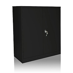 Armoire de classement COLOR AS 105 x 90 x 40 cm Métal noir hjh OFFICE pas cher