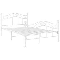 vidaXL Cadre de lit sans matelas blanc métal 120x200 cm