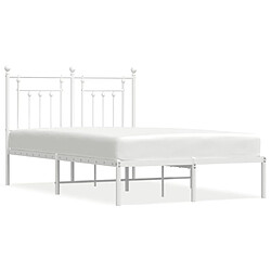 Maison Chic Lit adulte - Cadre de lit métal avec tête de lit pour chambre blanc 120x190 cm -MN70653