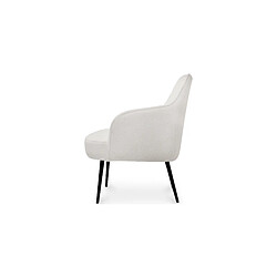 ICONIK INTERIOR Fauteuil Rembourré - Bouclé Blanc - Hyra Blanc pas cher