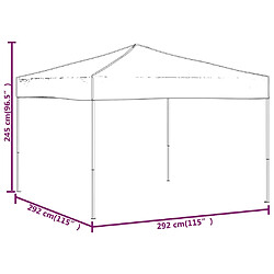 vidaXL Tente de réception pliable Anthracite 3x3 m pas cher