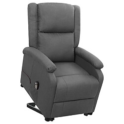 vidaXL Fauteuil Gris foncé Tissu