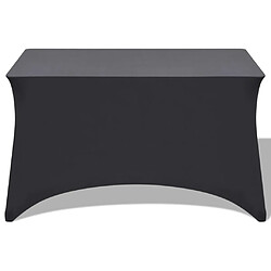 vidaXL Housses extensibles pour table 2 pcs 120x60,5x74 cm Anthracite