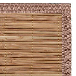 vidaXL Tapis en bambou marron à latte rectangulaire 120 x 180 cm pas cher