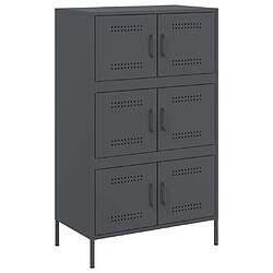 vidaXL Buffet haut anthracite 68x39x113 cm acier