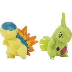 Jazwares Pokémon Figurine articulée Battle Pack - Feurigel & Larvita