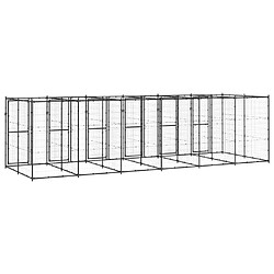 Helloshop26 Chenil extérieur cage enclos parc animaux chien extérieur acier 14,52 m² 02_0000380 pas cher