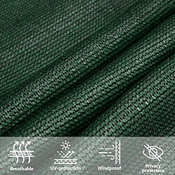 Acheter vidaXL Voile d'ombrage 160 g/m² Vert foncé 5x7 m PEHD