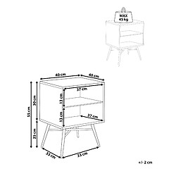 Avis Beliani Table de chevet Bois clair LUBOCK