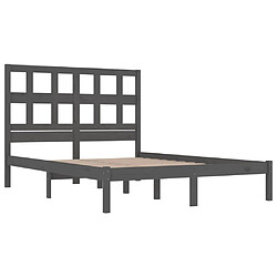 Acheter Maison Chic Lit adulte - Lit simple Cadre de lit,Structure du lit Contemporain Gris Bois de pin massif 120x200 cm -MN54220