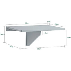 Avis SoBuy FWT03-HG Table Murale Rabattable en Bois, Table de Cuisine, Table Enfant