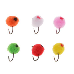 36pcs / Boîte Mouche Leurres de Pêche Appâts Poisson Kit Pêche Accessoires Carpe Brochet Bouchons Mouche Basse Crochet Triple Multicoloré pas cher