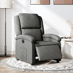 Maison Chic Fauteuil Relax pour salon, Fauteuil inclinable électrique Gris foncé Tissu -GKD51103