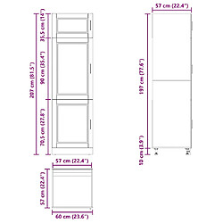 vidaXL Armoire de cuisine Porto vieux bois bois d'ingénierie pas cher