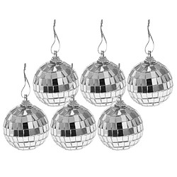 boules de noël boules babioles arbre de noël suspendus décoration 6pcs 5cm pas cher