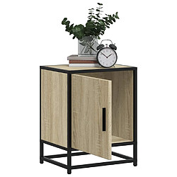 Avis vidaXL Table de chevet chêne sonoma 40x31x50cm bois d'ingénierie métal