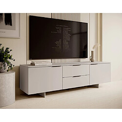 Avis Bestmobilier Canterbury - meuble tv - 2 tiroirs - beige - 180 cm