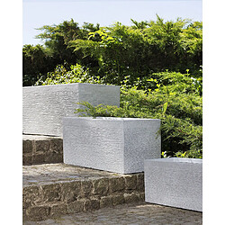 Beliani Jardinière blanche 60 x 29 x 30 cm MYRA