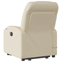 Acheter vidaXL Fauteuil inclinable de massage Crème Tissu