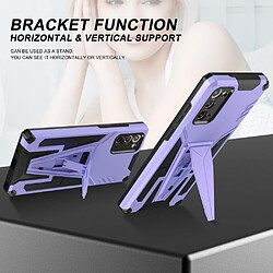 Coque en TPU antichoc avec béquille violet pour votre Samsung Galaxy Note 20