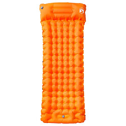 vidaXL Matelas de camping autogonflant avec oreiller 1 personne orange