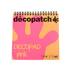 Décopatch - Bloc color Decopad 48 feuilles 15x15cm - Rose