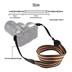 Wewoo Pour appareils photo reflex / DSLR Retro Style ethnique Multi-couleur Stripe Strap Neck Camera pas cher