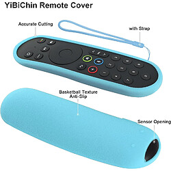 SANAG Housse Coque En Silicone Pour Sky Q Toucher/Ne Pas Toucher Telecommande, Antiderapage, Antisismique, Lavable, Etui De Protection Pour Sky Glass/Sky Stream Tv Telecommande(Vert Lumineux+Bleu pas cher