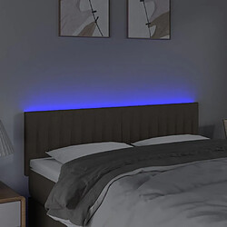 Avis Maison Chic Tête de lit moderne à LED lumineuse pour chambre - Décoration de lit Taupe 144x5x78/88 cm Tissu -MN46292