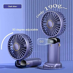 (Bleu Foncé-a) Ventilateur Portatif à main Mini Ventilateur de Bureau Pliant Refroidisseur de Refroidissement USB Rechargeable