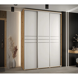 Abiks Meble Armoire Davos 10 À Portes Coulissantes 235,2/170/45 3 Portes