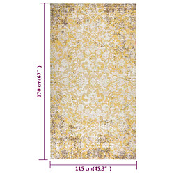 vidaXL Tapis à tissage plat d'extérieur 115x170 cm Jaune pas cher