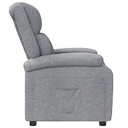 Avis vidaXL Fauteuil inclinable Gris clair Tissu