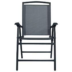 Avis Maison Chic Table de bistro et chaises d'extérieur 3 pcs,Ensemble de bistro de jardin pour relax Gris Acier -GKD196788