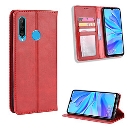 Wewoo Housse Coque Étui en cuir à boucle magnétique avec rétro pour Crazy Horse Texture horizontale Galaxy M30avec support et fentes cartes et cadre photo Rouge pas cher