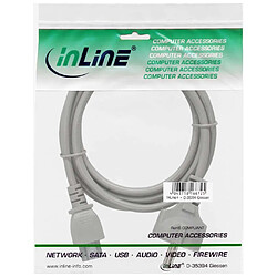 InLine®, Cordon d'alimentation, pour ordinateur portable, gris, H05VV-F, 3x0.75mm², 0.5m