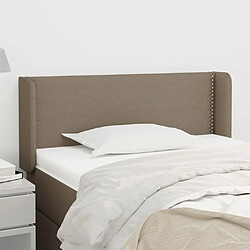 vidaXL Tête de lit avec oreilles Taupe 103x16x78/88 cm Tissu